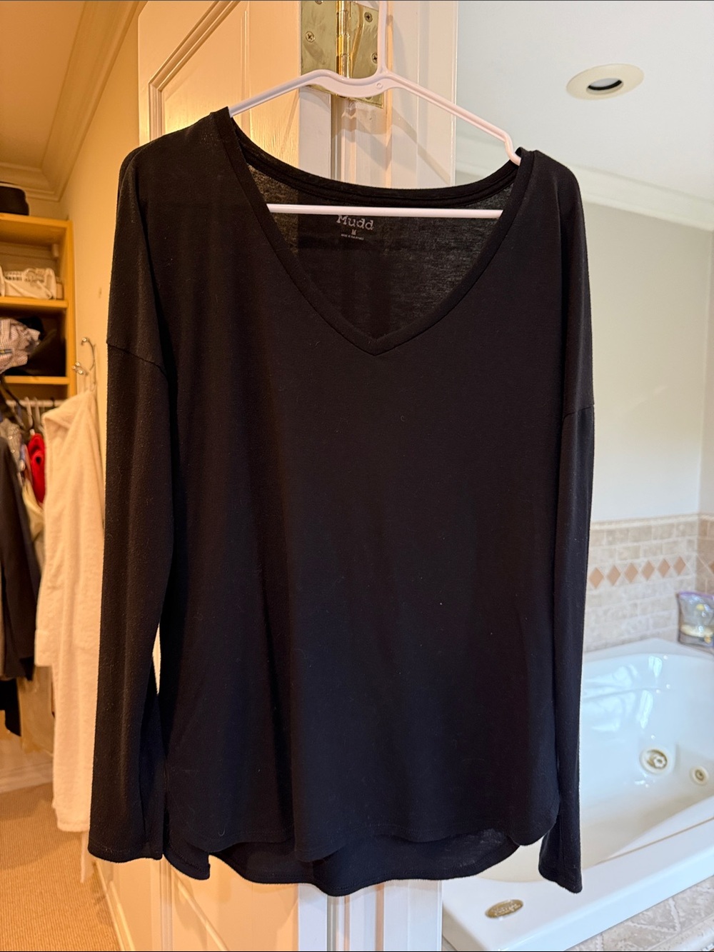 Mudd Black V-Neck Long Sleeve Tee